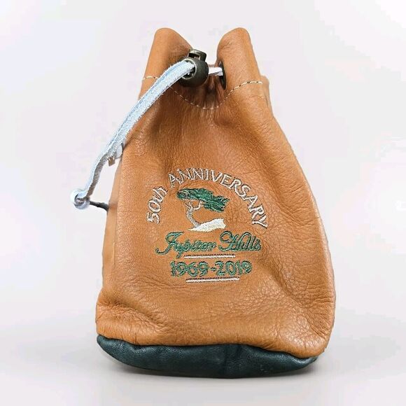 Jupiter Hills 50th Anniversary - Links & Kings Golf Leather Valuables Pouch - Picture 1 of 9